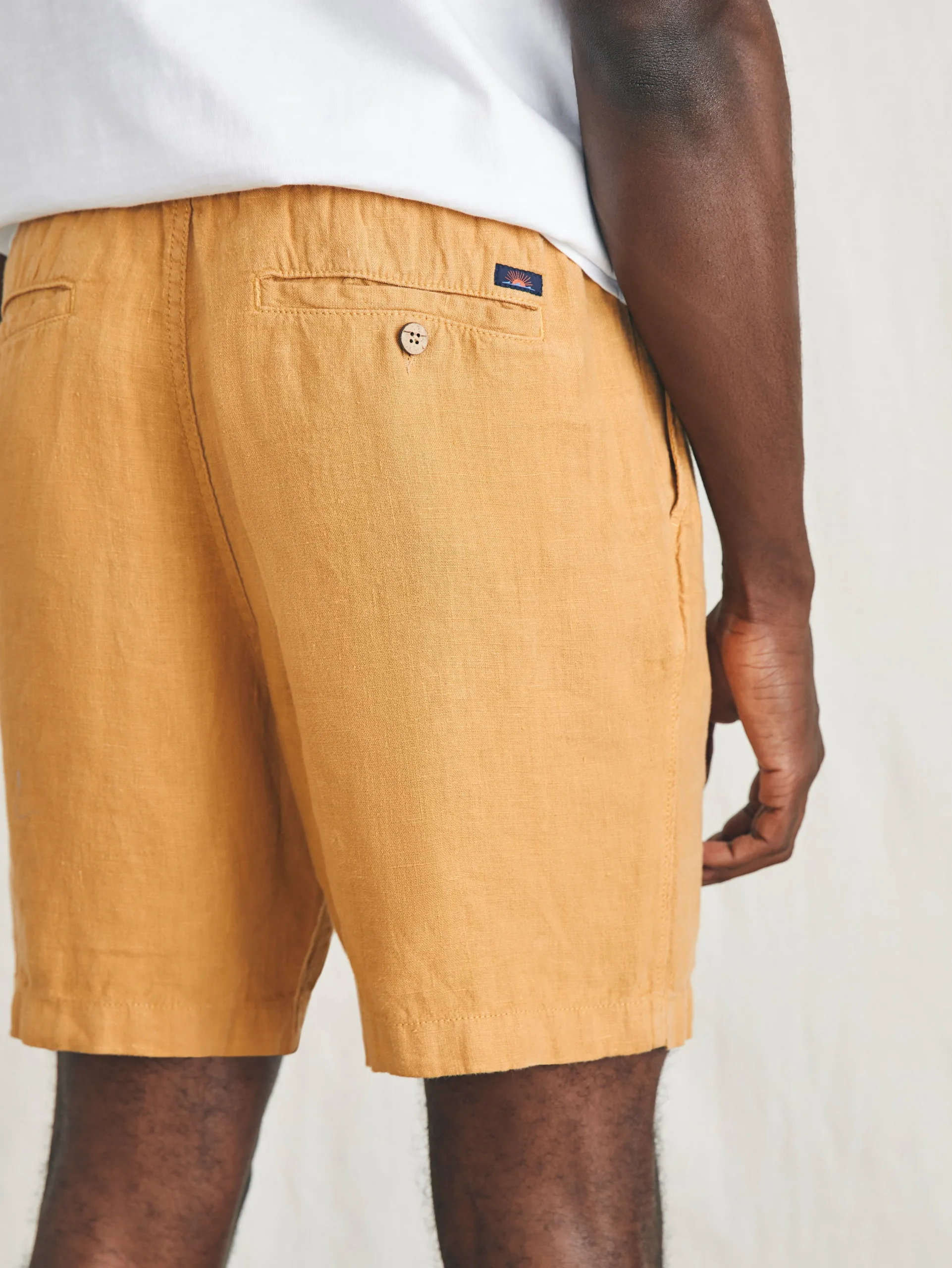 Shorts^Faherty Brand Essential Linen Short (6.5" Inseam) - Sunset Gold