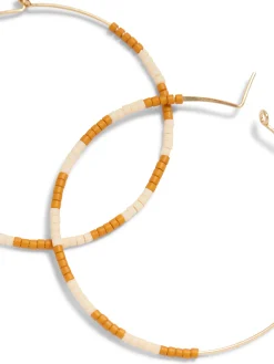 Jewelry^Faherty Brand Faherty X Beyond The Sea Hoop Earring - Golden Ochre Stripe