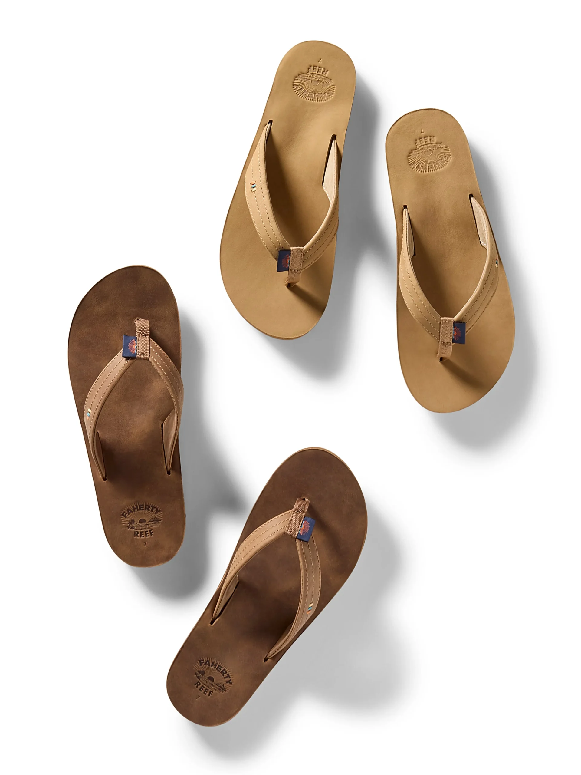 Shoes^Faherty Brand Faherty X REEF Men's Draftsmen Flip Flop - Dark Brown