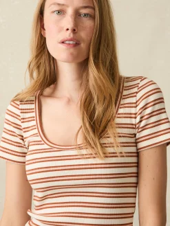 T-Shirts^Faherty Brand Freestyle Rib Knit Tee - Toulouse Stripe