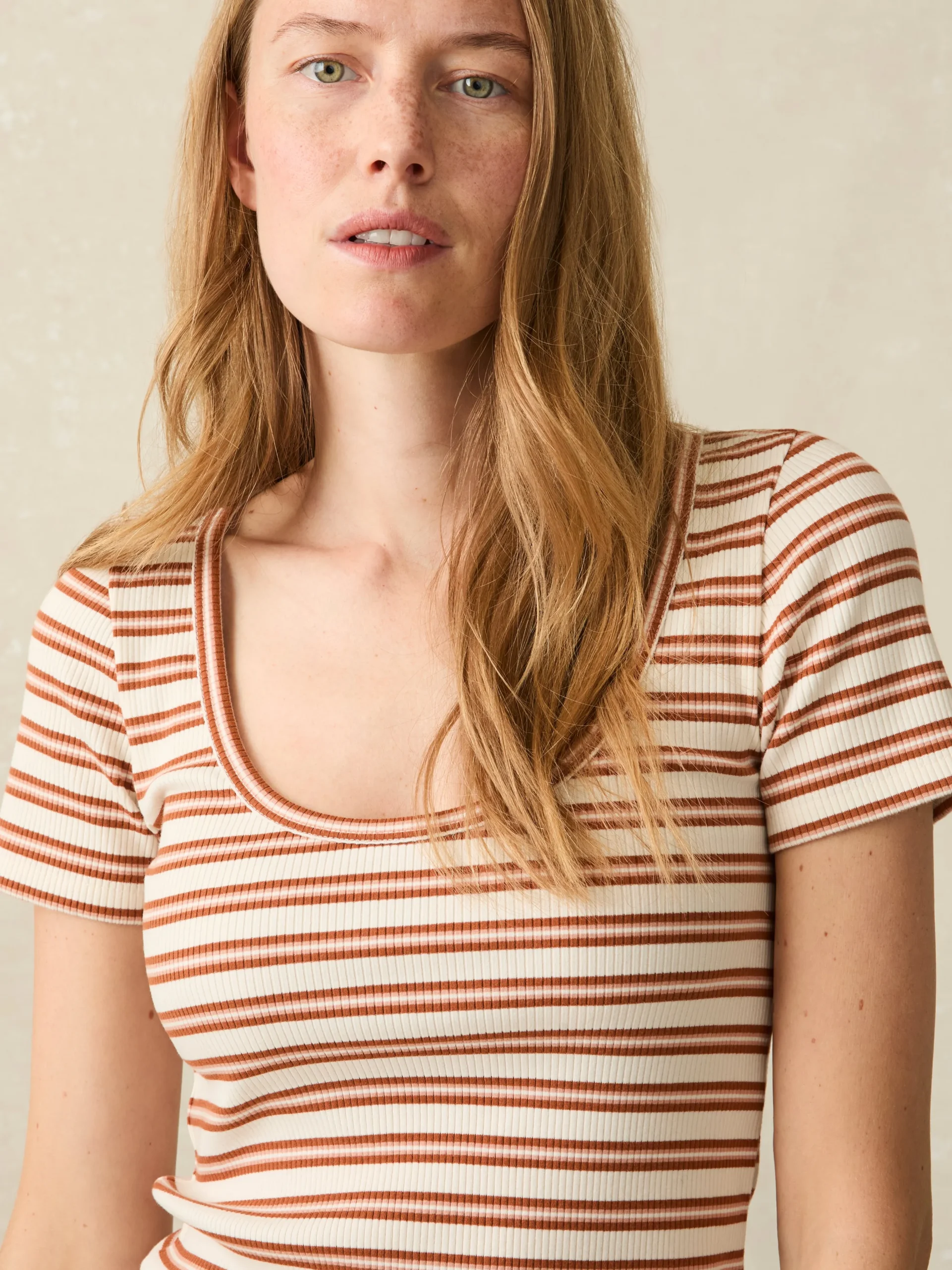T-Shirts^Faherty Brand Freestyle Rib Knit Tee - Toulouse Stripe