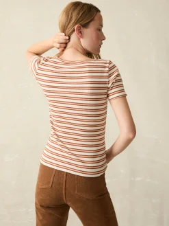T-Shirts^Faherty Brand Freestyle Rib Knit Tee - Toulouse Stripe