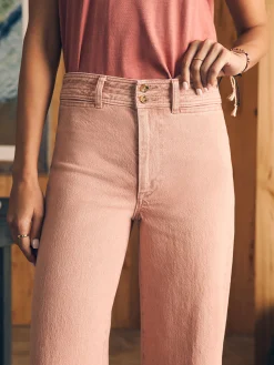 Pants|Jeans^Faherty Brand Harbor Crop Jean - Clay Pink Wash