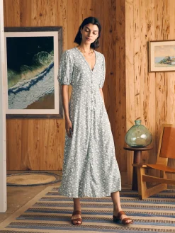 Dresses^Faherty Brand Havana Dress - Indigo Echo Floral