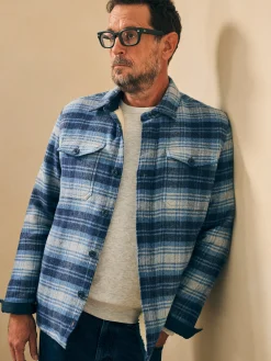Jackets & Vests^Faherty Brand High Pile Fleece Lined Wool CPO - Mountain Mist Plaid