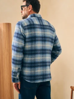 Jackets & Vests^Faherty Brand High Pile Fleece Lined Wool CPO - Mountain Mist Plaid
