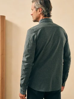 Shirts^Faherty Brand Houndstooth Knit Shirt - Charcoal Houndstooth