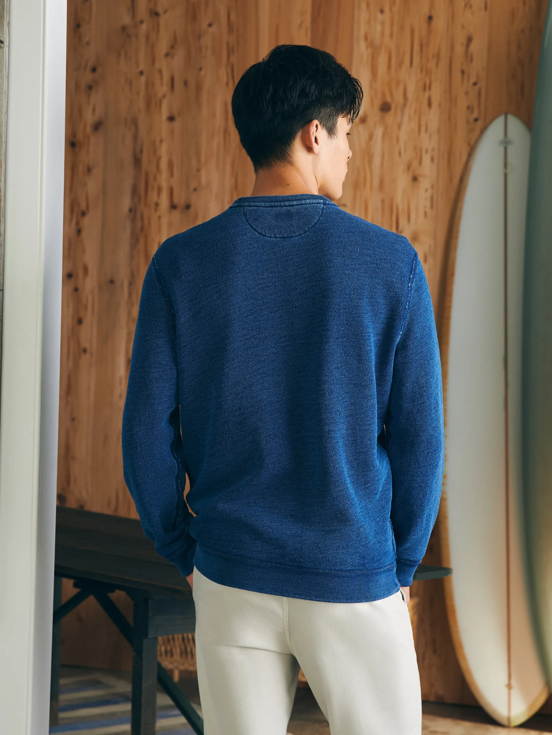 Hoodies & Sweatshirts^Faherty Brand Indigo Crewneck - Midnight Indigo Wash