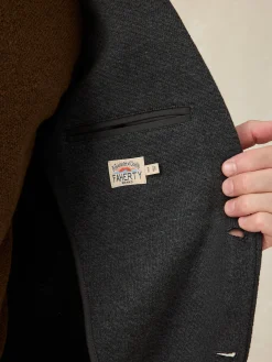 Blazers^Faherty Brand Inlet Knit Blazer - Black Sky Melange