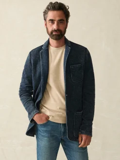 Blazers^Faherty Brand Inlet Knit Blazer - Hendricks Indigo Wash