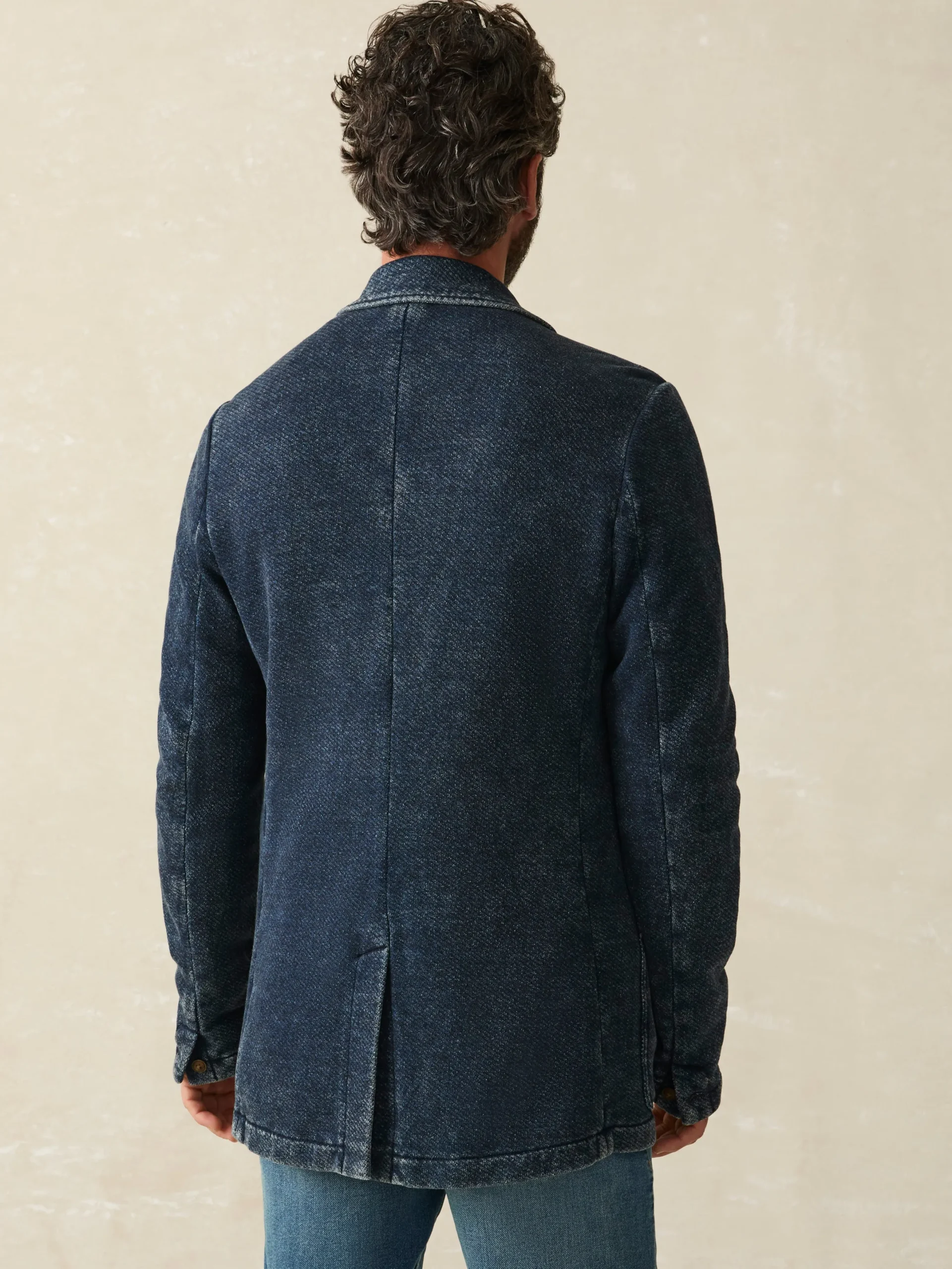 Blazers^Faherty Brand Inlet Knit Blazer - Hendricks Indigo Wash