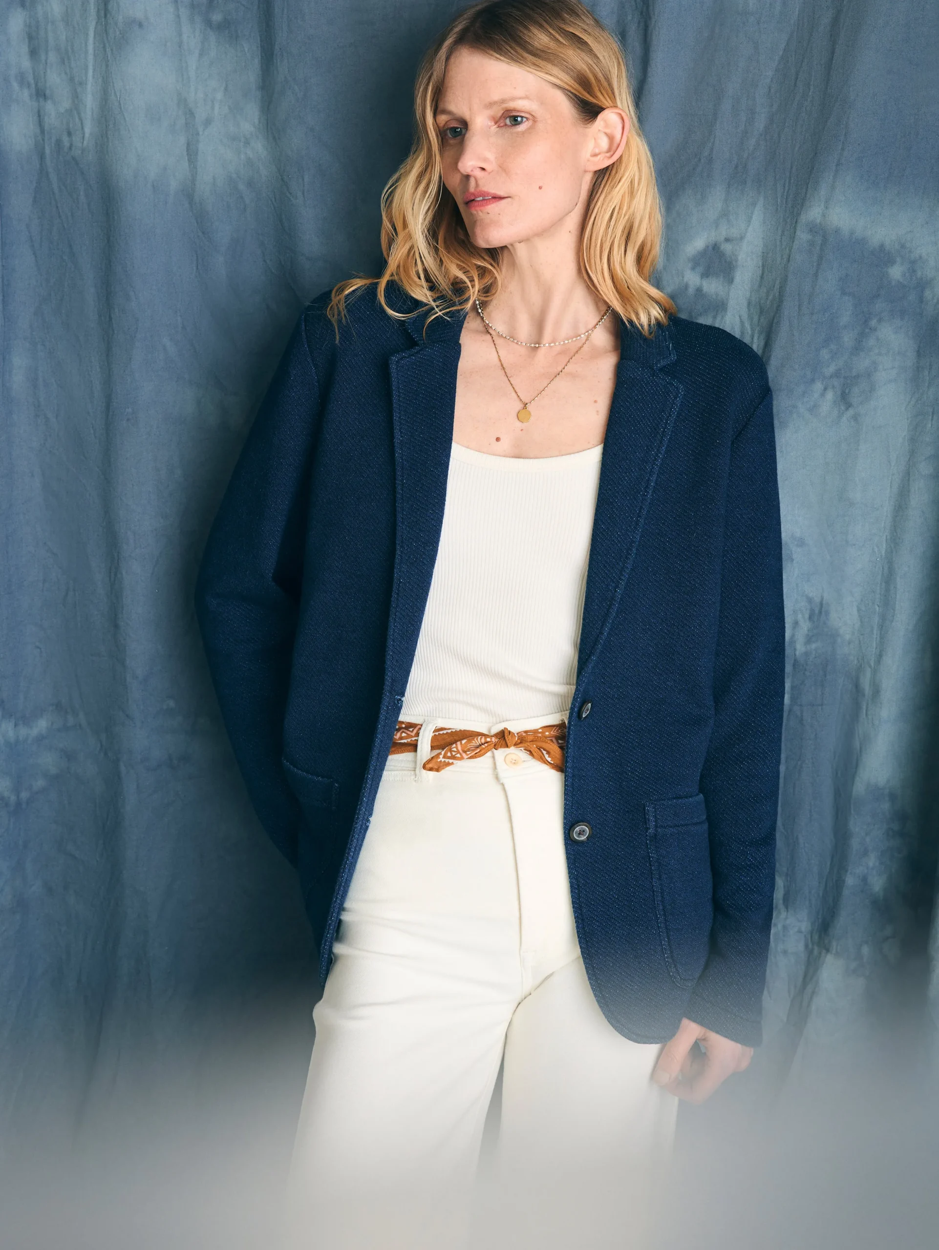 Blazers & Outerwear^Faherty Brand Inlet Knit Blazer - Hendricks Indigo Wash