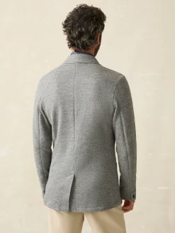 Blazers^Faherty Brand Inlet Knit Blazer - Medium Grey Melange