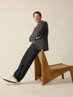 Blazers^Faherty Brand Inlet Knit Blazer (Tall) - Black Sky Melange