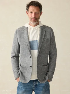 Blazers^Faherty Brand Inlet Knit Blazer (Tall) - Heather Grey