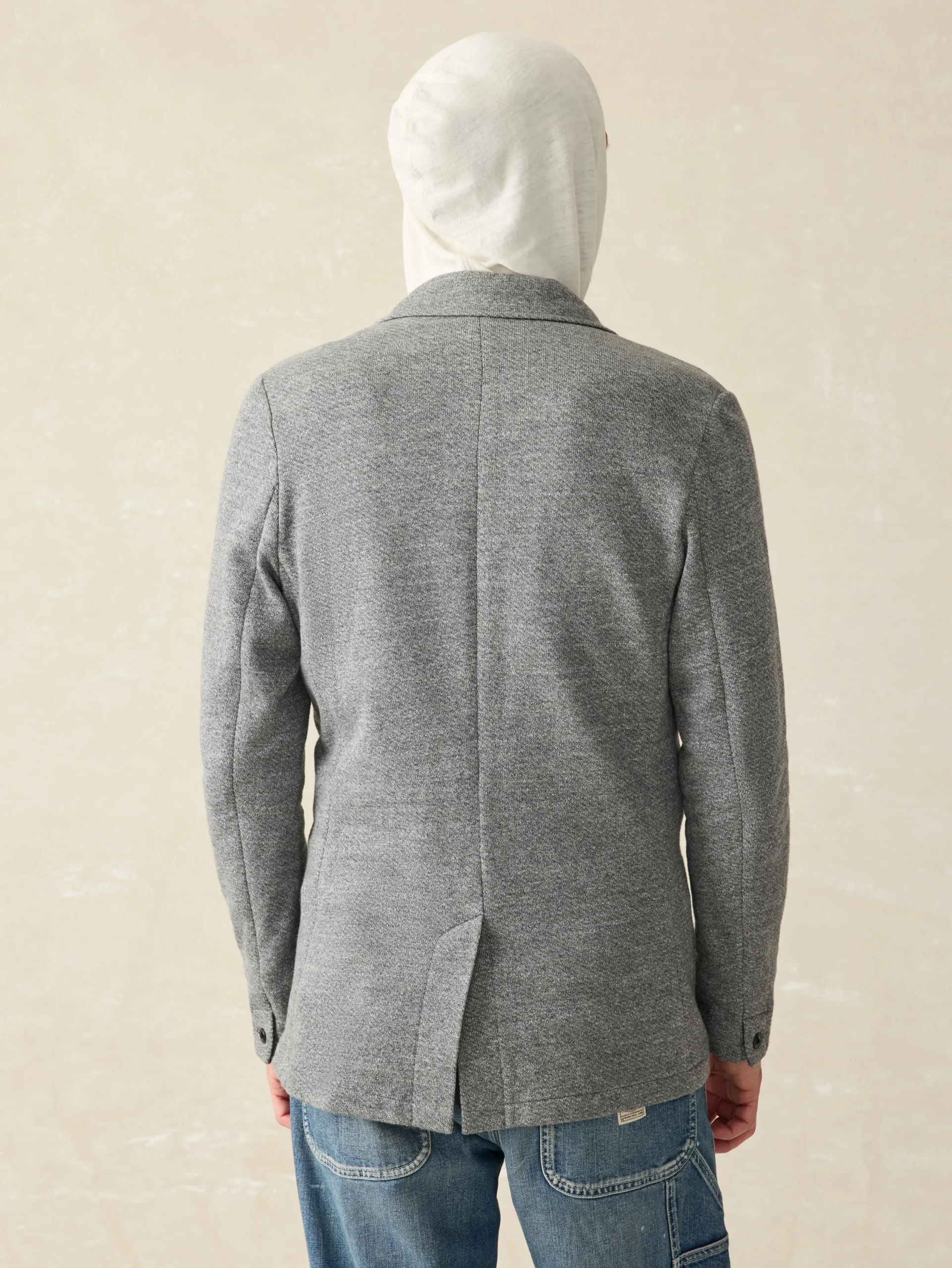Blazers^Faherty Brand Inlet Knit Blazer (Tall) - Heather Grey