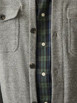 Jackets & Vests^Faherty Brand Inlet Knit CPO - Medium Grey Melange