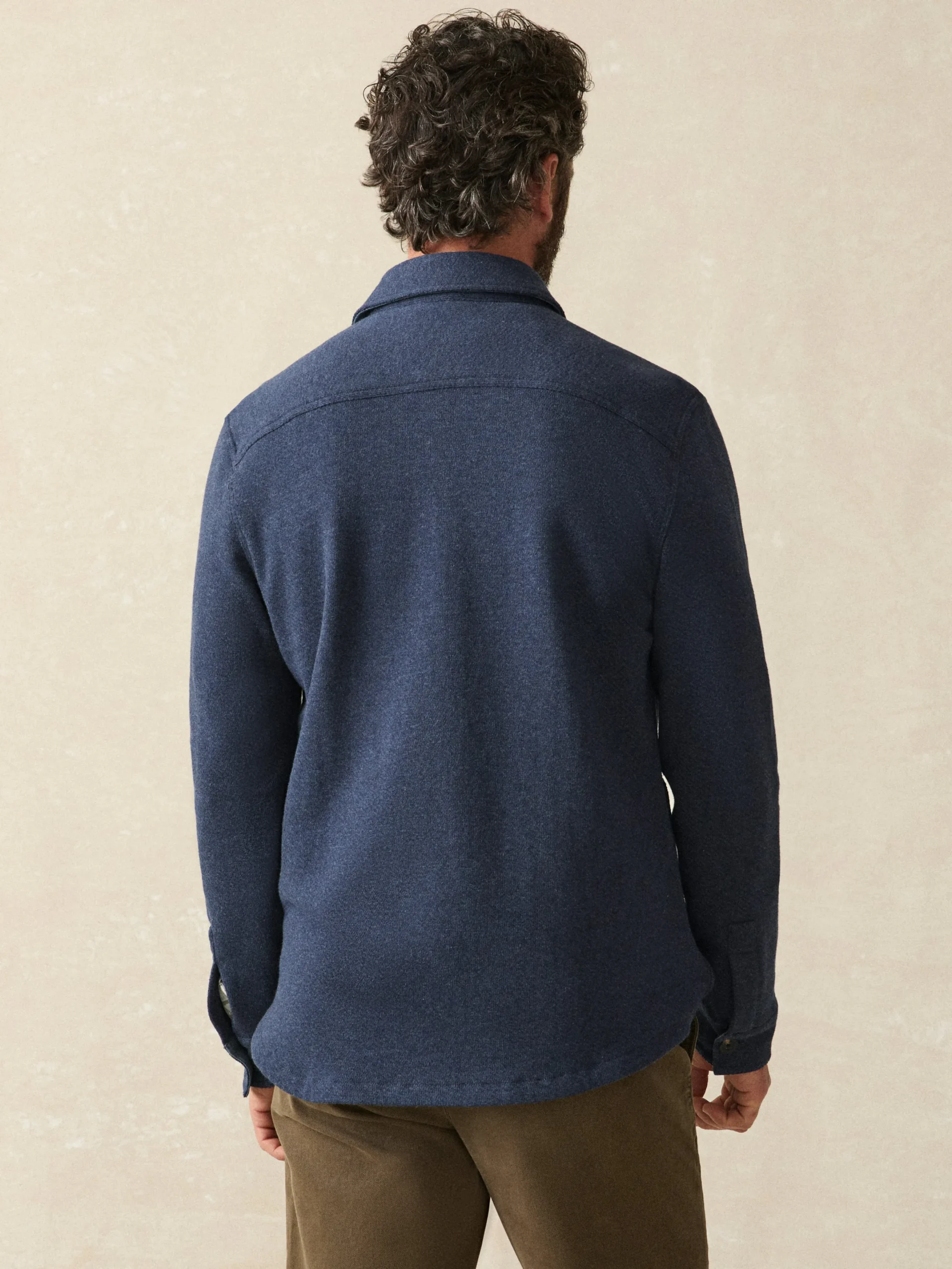 Jackets & Vests^Faherty Brand Inlet Knit CPO - Navy Night Melange