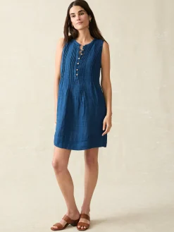 Dresses^Faherty Brand Isha Basketweave Dress - Indigo
