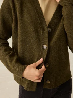 Sweaters^Faherty Brand Jackson Cardigan - Olive Heather