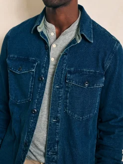 Jackets & Vests^Faherty Brand Jersey Shirt Jacket - Indigo