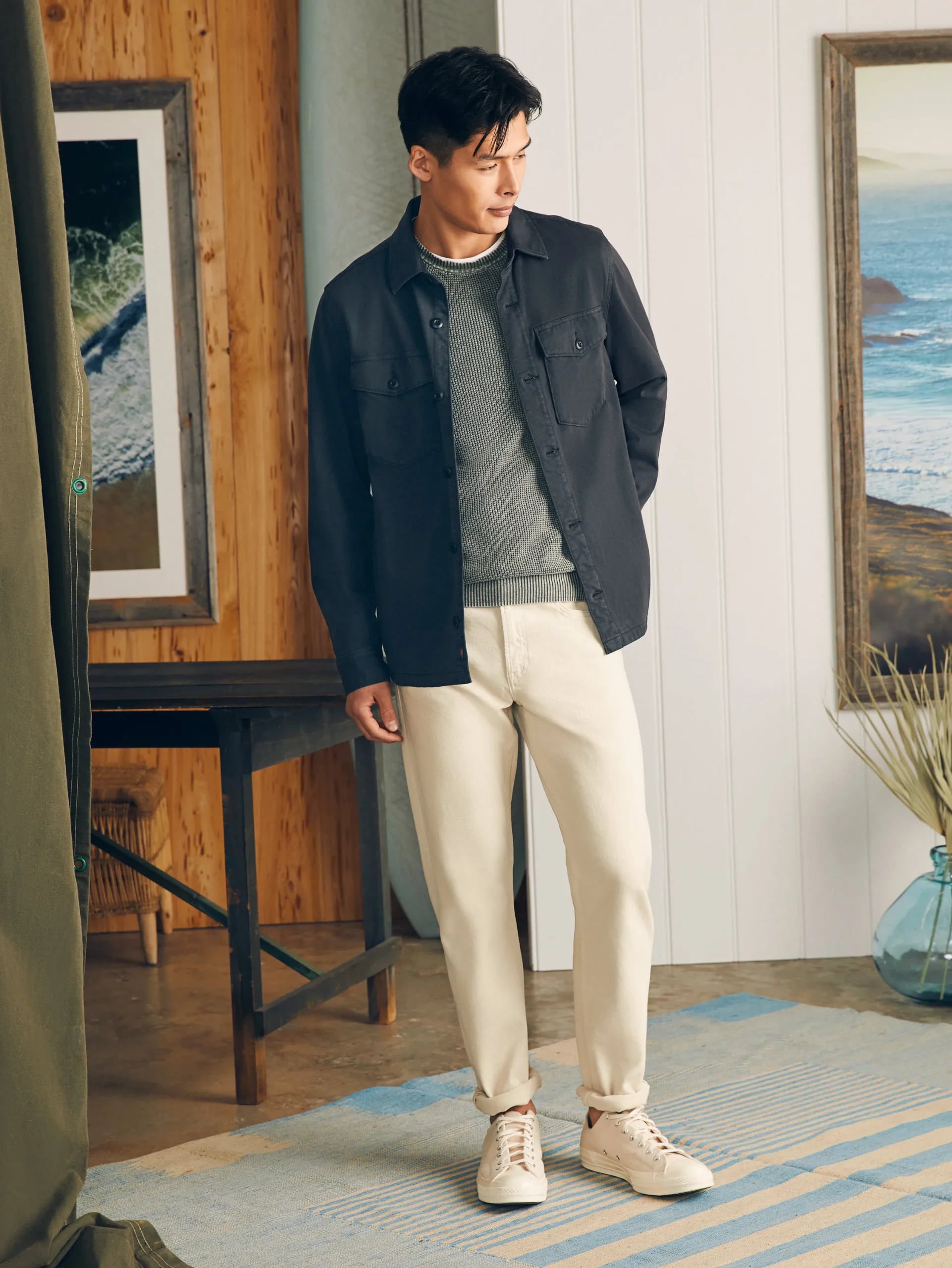 Jackets & Vests^Faherty Brand Jersey Shirt Jacket - Onyx Black