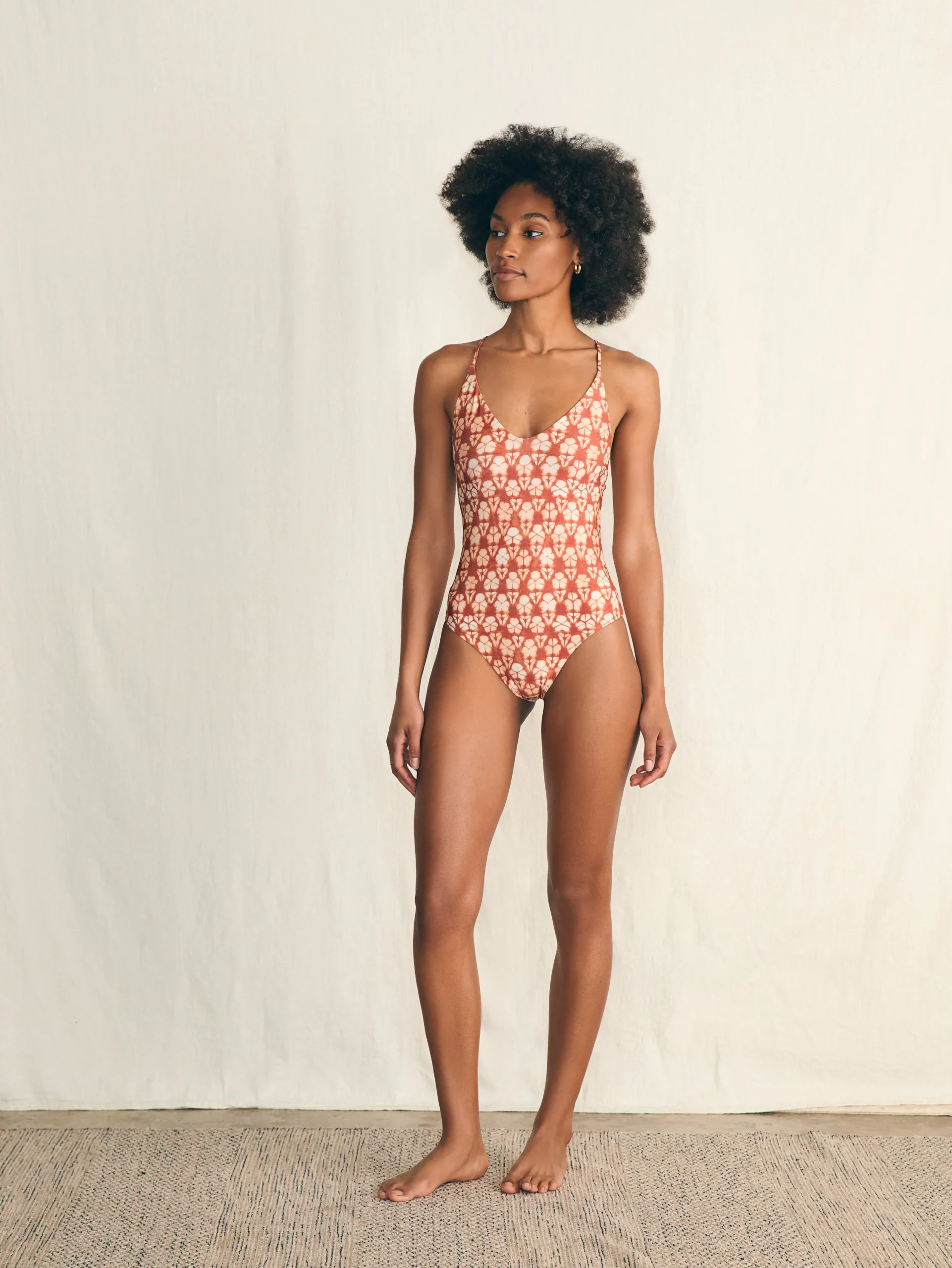 Swim^Faherty Brand Kauai One Piece - Spiced Shibori Print