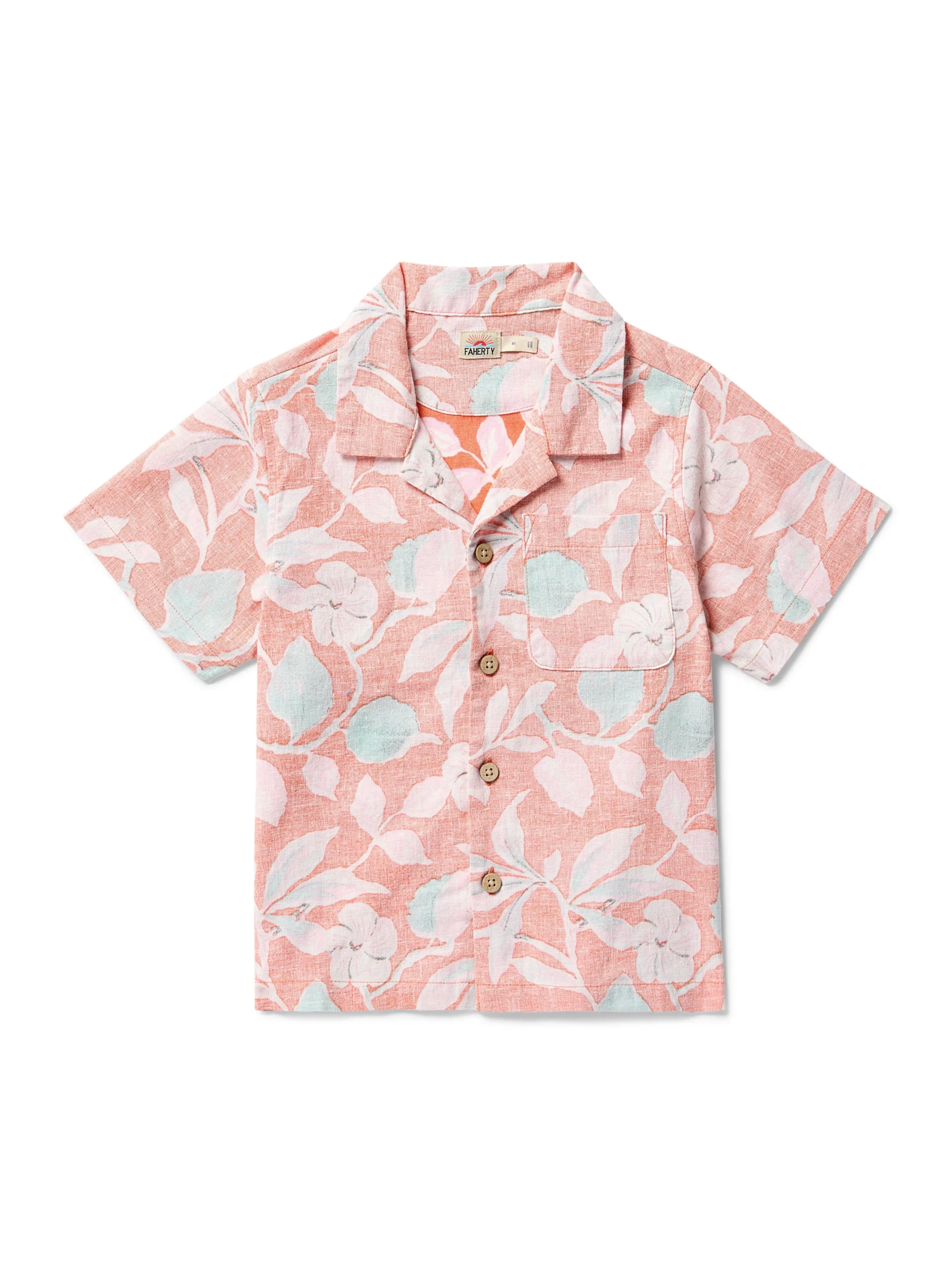 Kids^Faherty Brand Kids Breeze Camp Shirt - Ginger Floral