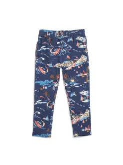 Kids^Faherty Brand Kids Cloud Cotton Pajama Set - Navy Sea To Ski