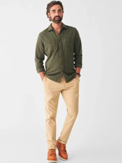 Shirts^Faherty Brand Knit Alpine Shirt - Olive Heather