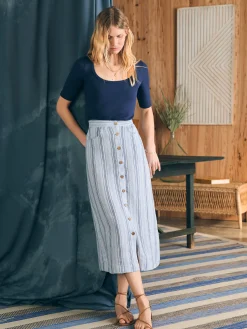 Shorts & Skirts^Faherty Brand La Jolla Skirt - Day Lily Stripe
