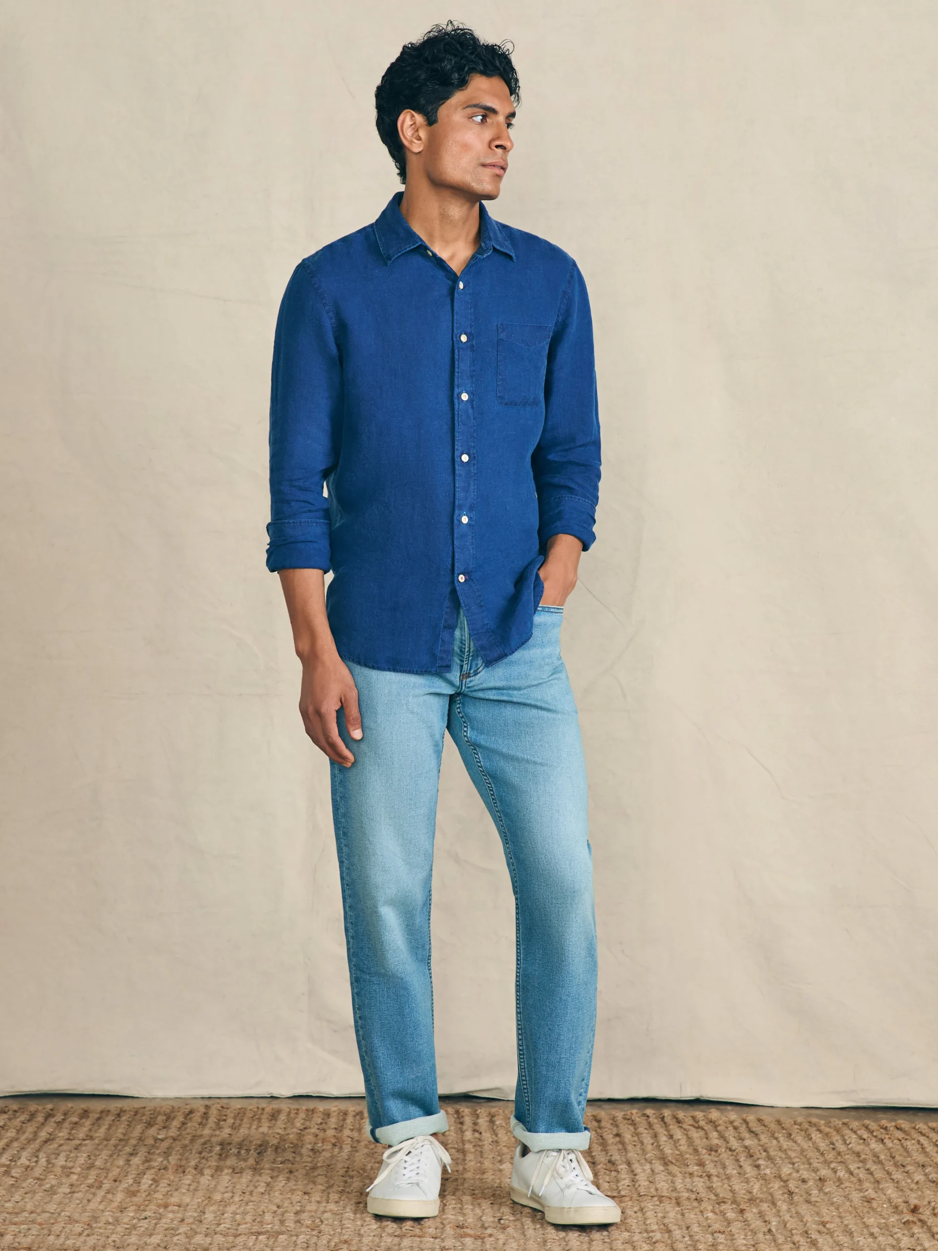 Shirts^Faherty Brand Laguna Linen Shirt - Arroyo Wash