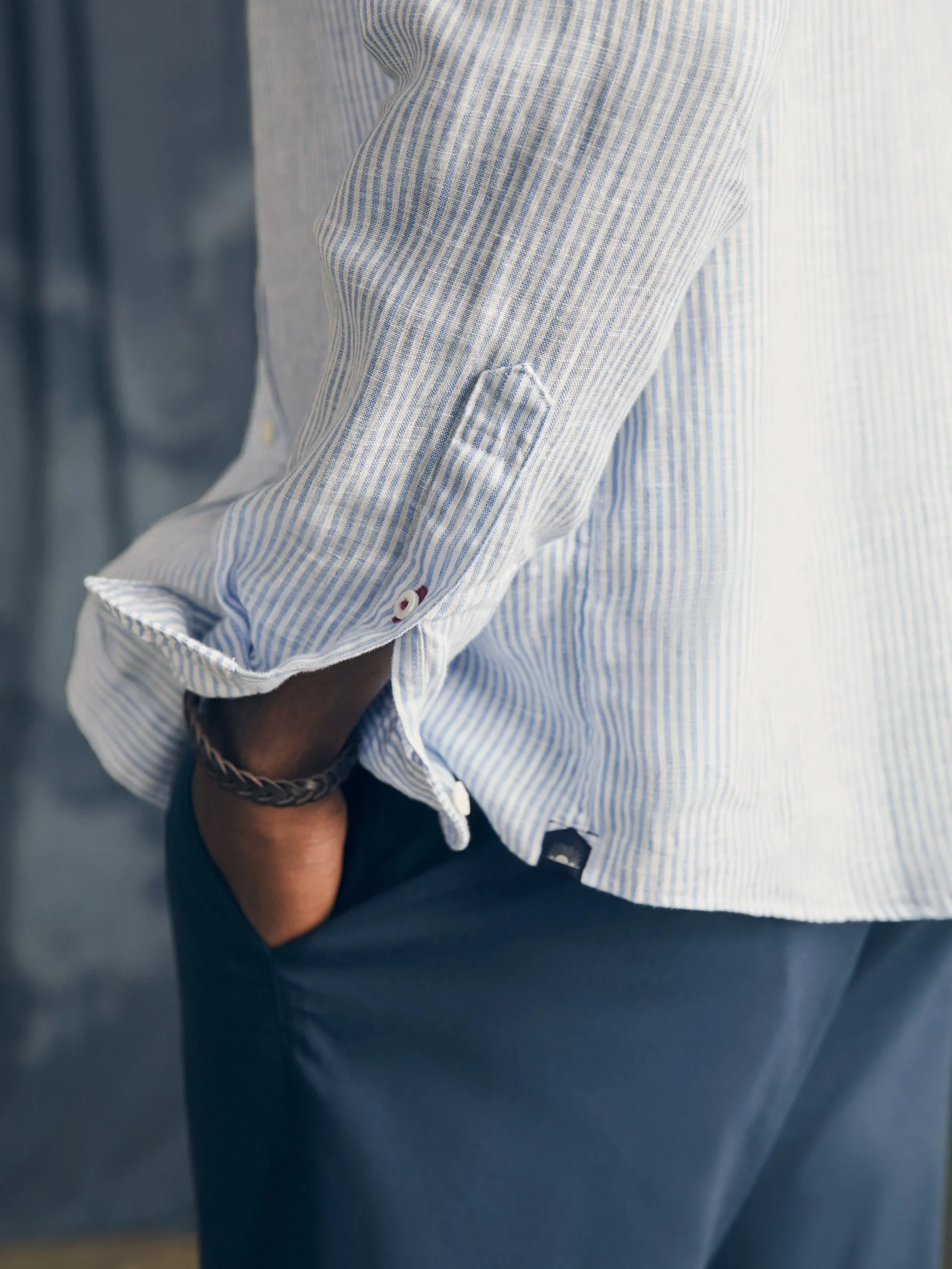 Shirts^Faherty Brand Laguna Linen Shirt - Summer Classic Stripe