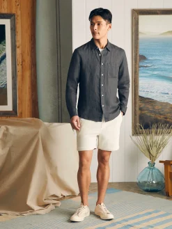 Shirts^Faherty Brand Laguna Linen Shirt - Washed Black