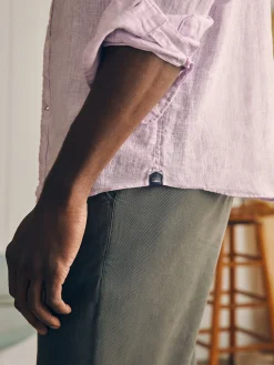 Shirts^Faherty Brand Laguna Linen Shirt (Tall) - Lavender Melange