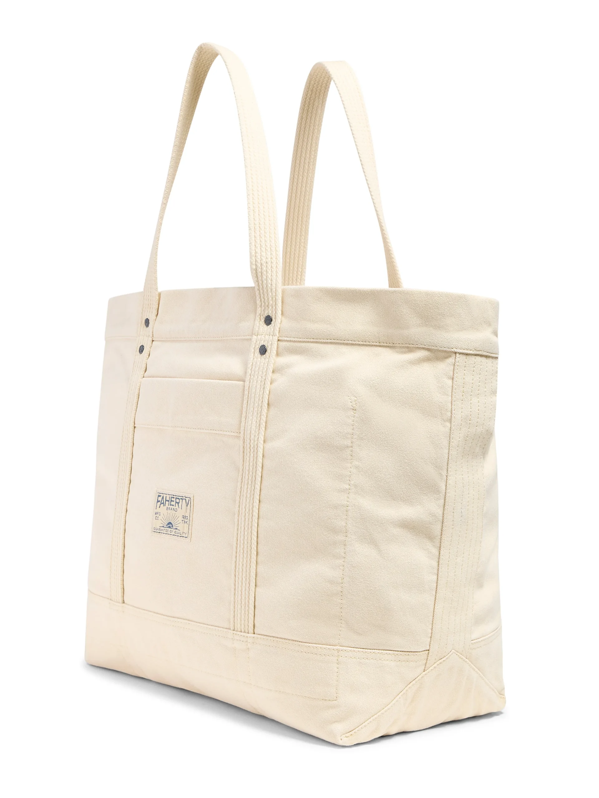 Bags|Bags^Faherty Brand Large Sunwashed Canvas Tote - Ecru