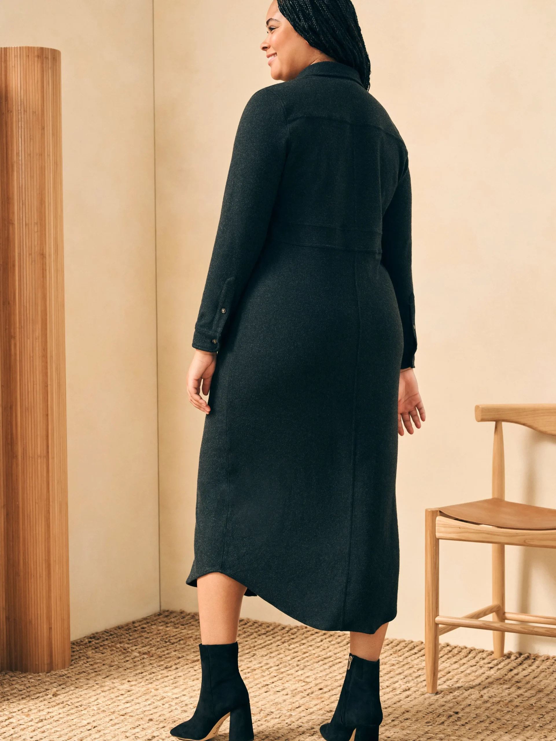 Dresses^Faherty Brand Legend™ Sweater Maxi Dress - Heathered Black Twill