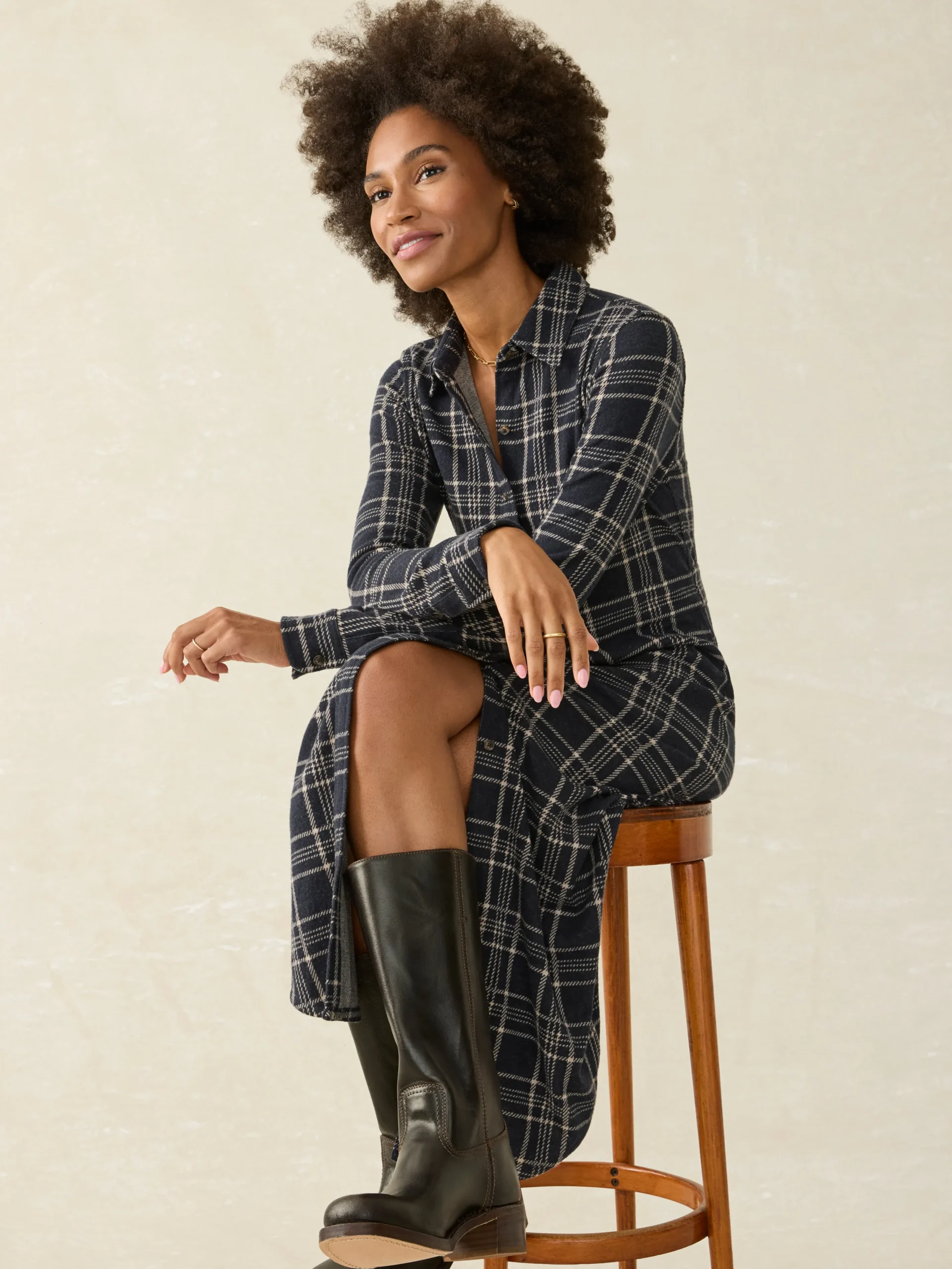 Dresses^Faherty Brand Legend™ Sweater Maxi Dress - Dakota Plaid