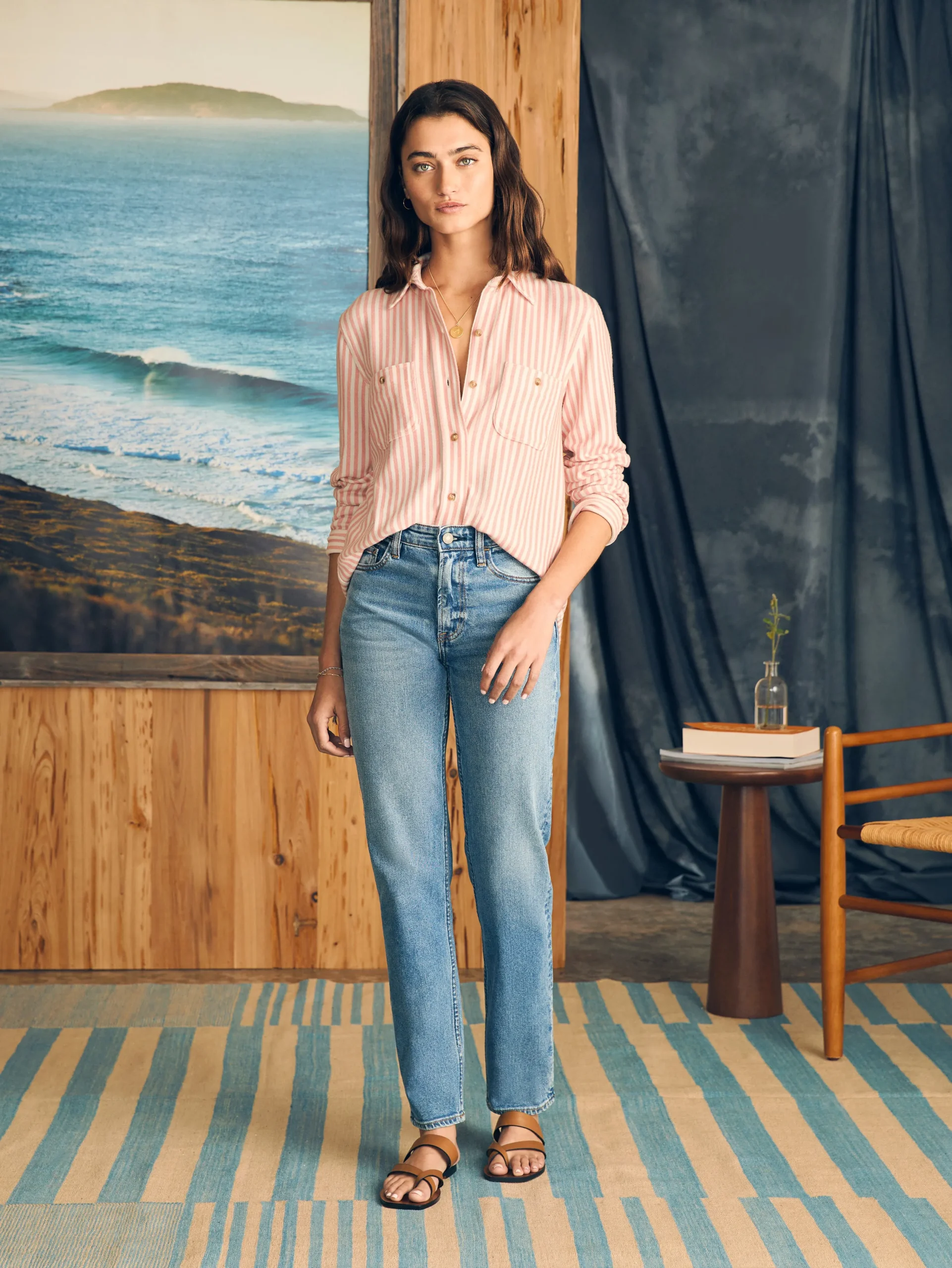 Shirts & Tops^Faherty Brand Legend™ Sweater Shirt - Burnt Sierra Stripe