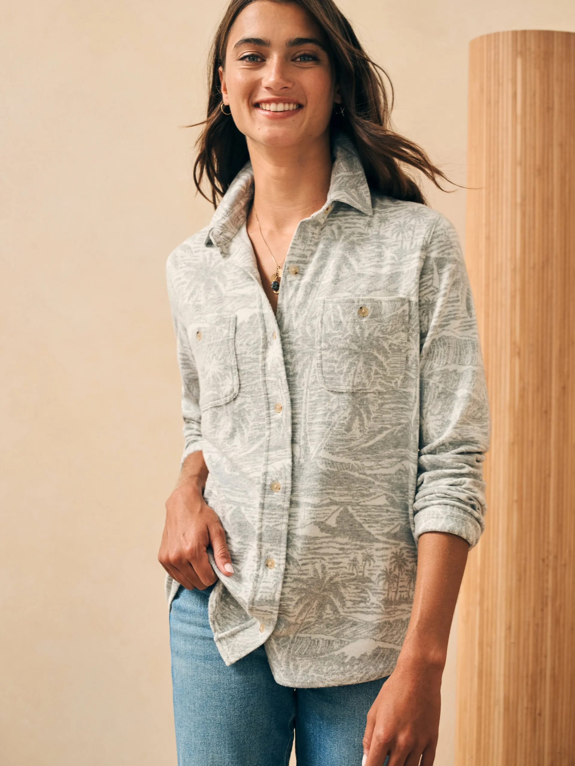 Shirts & Tops^Faherty Brand Legend™ Sweater Shirt - Grey Coastal Waters