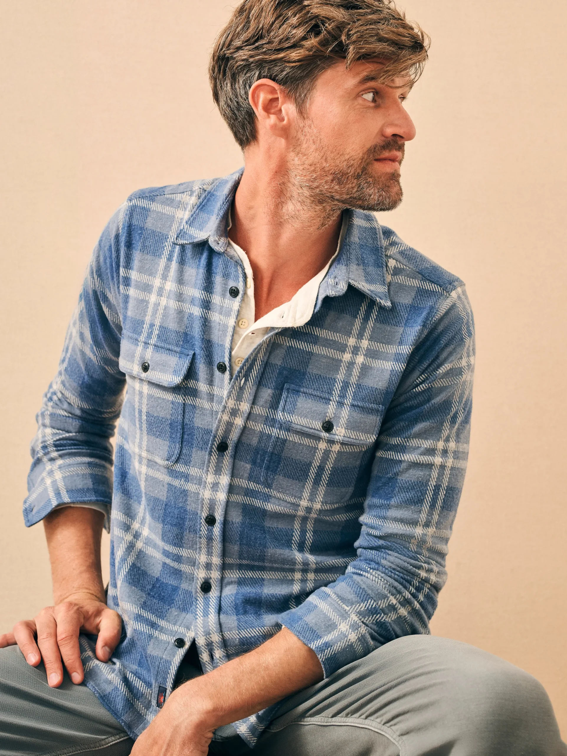 Shirts^Faherty Brand Legend™ Sweater Shirt - Vintage Blue Plaid