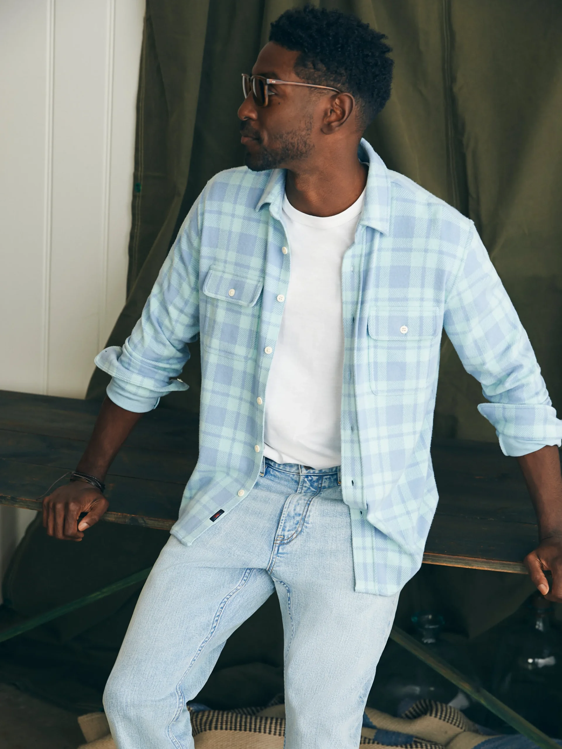 Shirts^Faherty Brand Legend™ Sweater Shirt (Tall) - Clearwater Coast Plaid