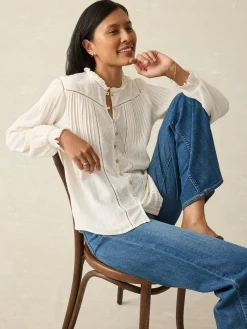 Shirts & Tops^Faherty Brand Lily Top - Egret
