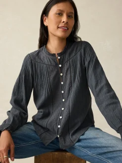 Shirts & Tops^Faherty Brand Lily Top - Washed Black
