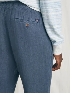 Pants^Faherty Brand Linen Drawstring Pant - Look Out Navy