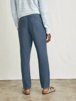 Pants^Faherty Brand Linen Drawstring Pant - Look Out Navy