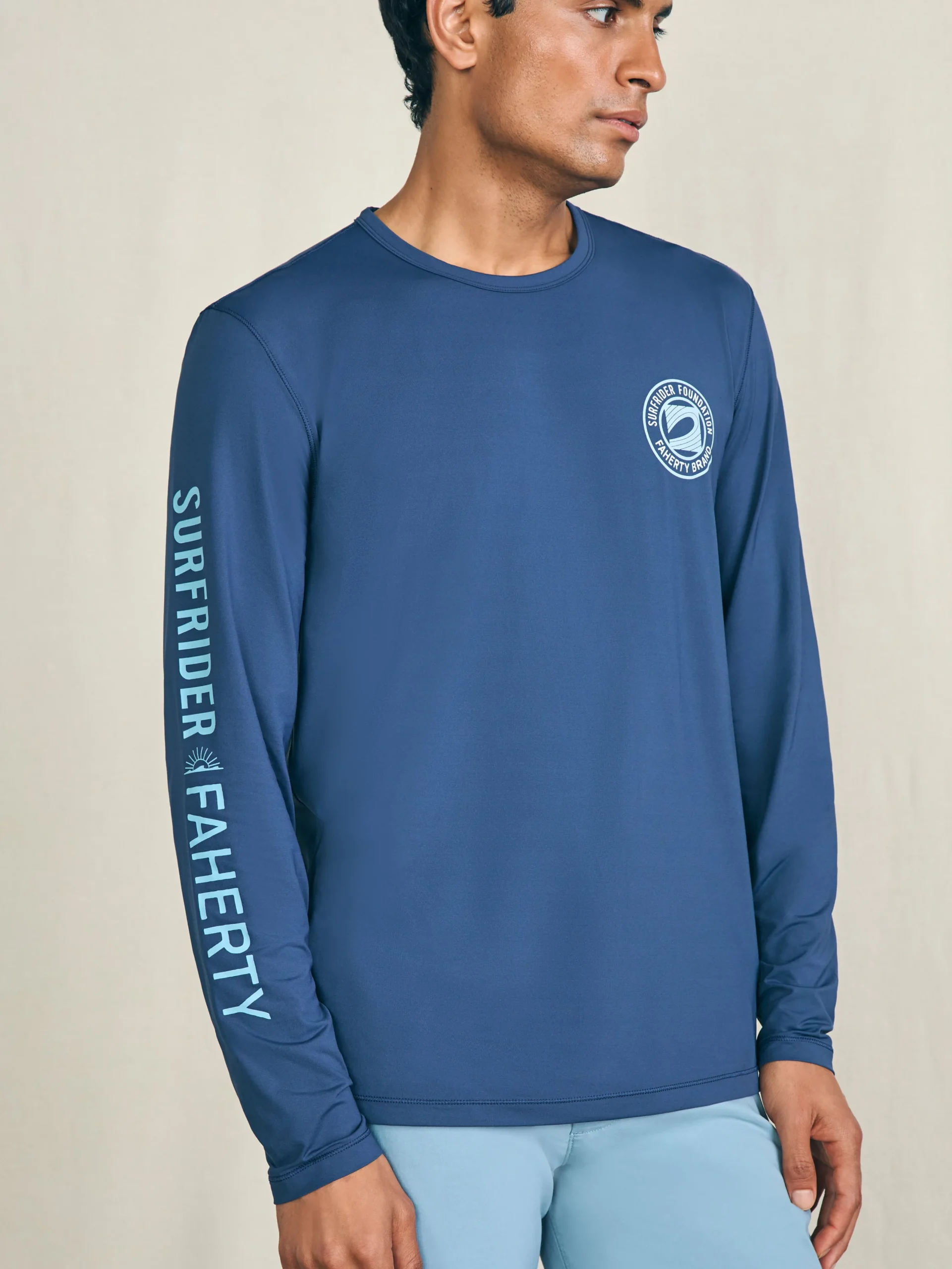 T-Shirts & Henleys^Faherty Brand Long-Sleeve Surfrider Shorelite UPF Tee - Deep Navy
