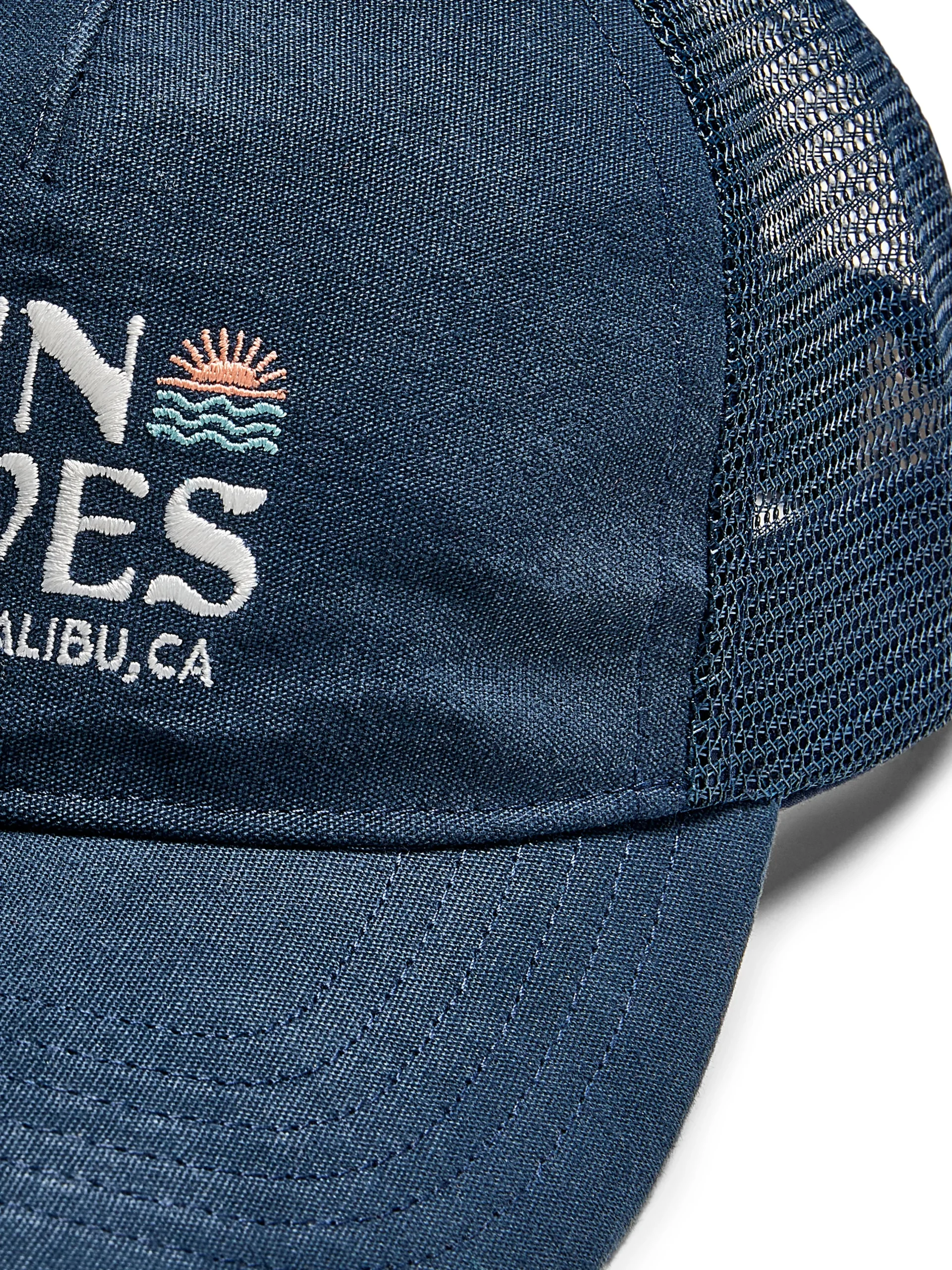 Hats|Hats^Faherty Brand Malibu Retro Sun & Waves Trucker - Navy