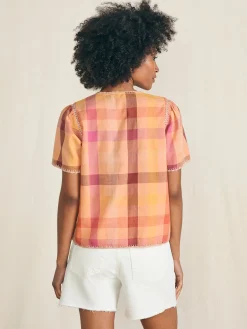 Shirts & Tops^Faherty Brand Margate Top - Sunset Desert Plaid