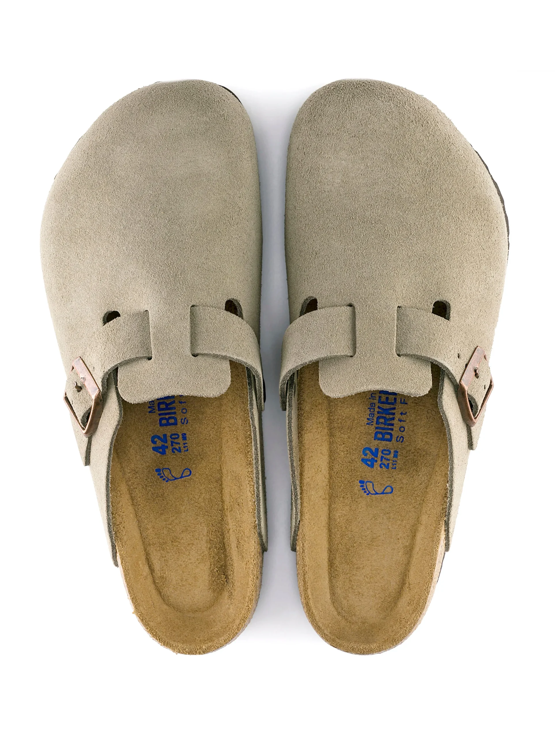 Shoes^Faherty Brand Men's Birkenstock Boston Clog Soft Footbed - Taupe